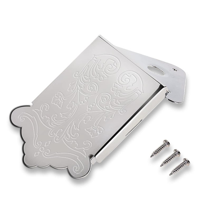 Bnineteenteam Mandolin Tailpiece,Mandolin Metal Tailpiece Replacement Part with Screws(Silver) - Image 1
